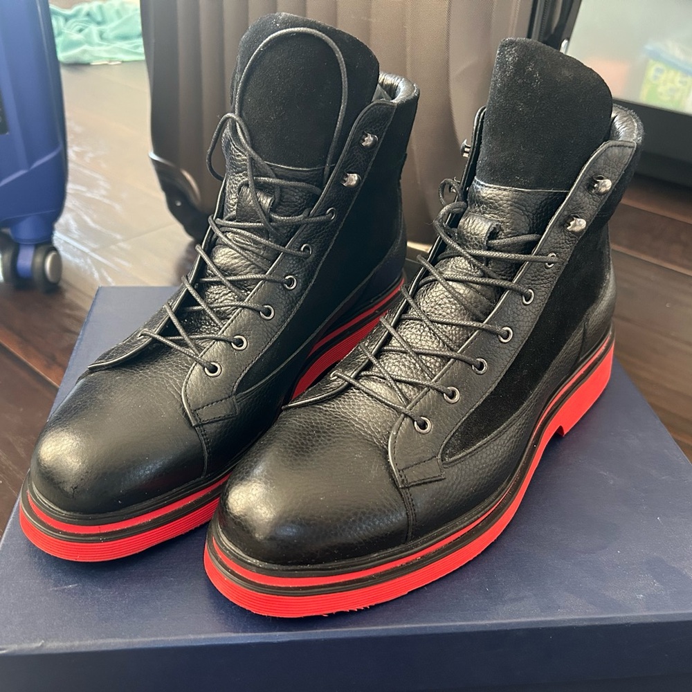 Black and Red Men's Boots